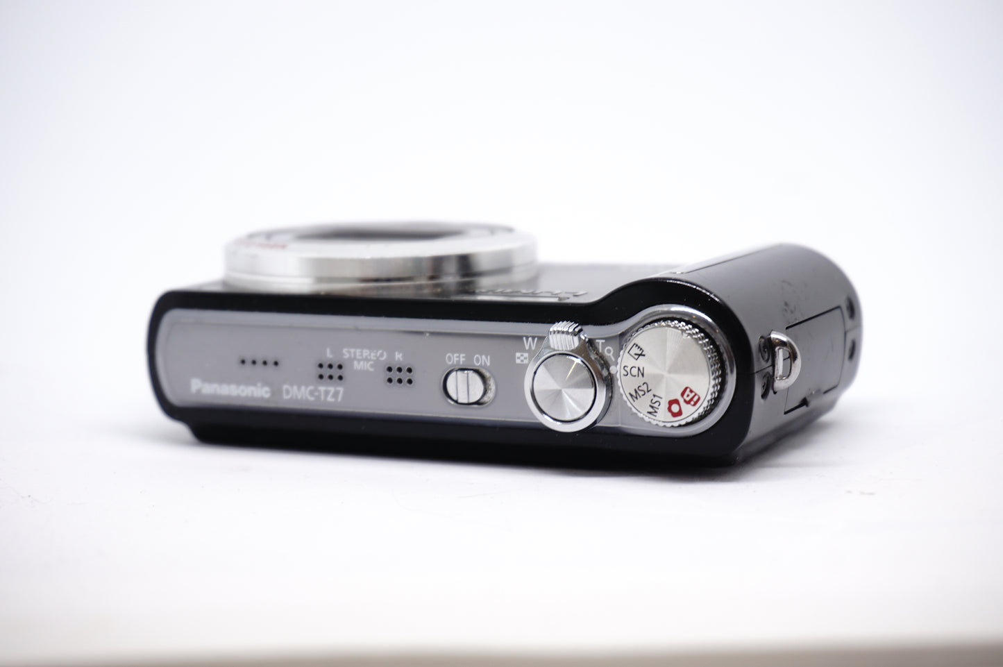 Panasonic Lumix Black 12X Compact Digital Camera top view