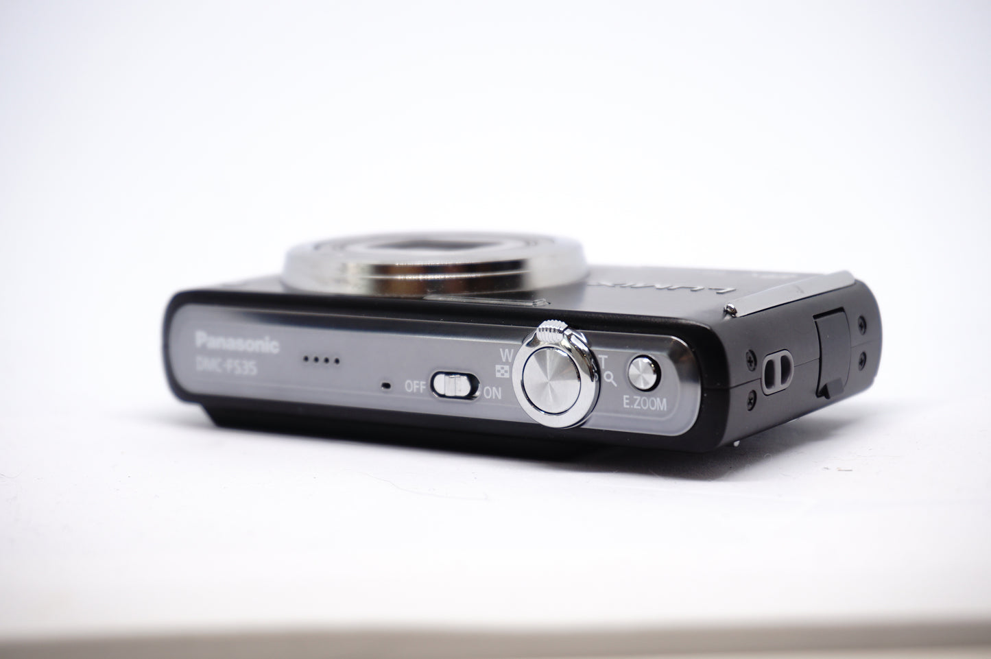 Panasonic Lumix Black 8X Compact Digital Camera top view