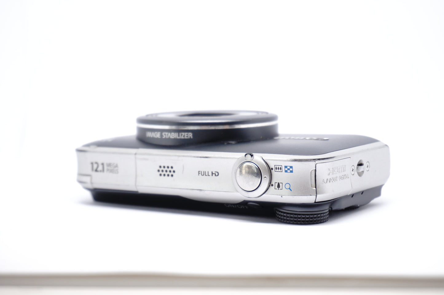 Canon Powershot SX220 HS Grey Digital Camera top view