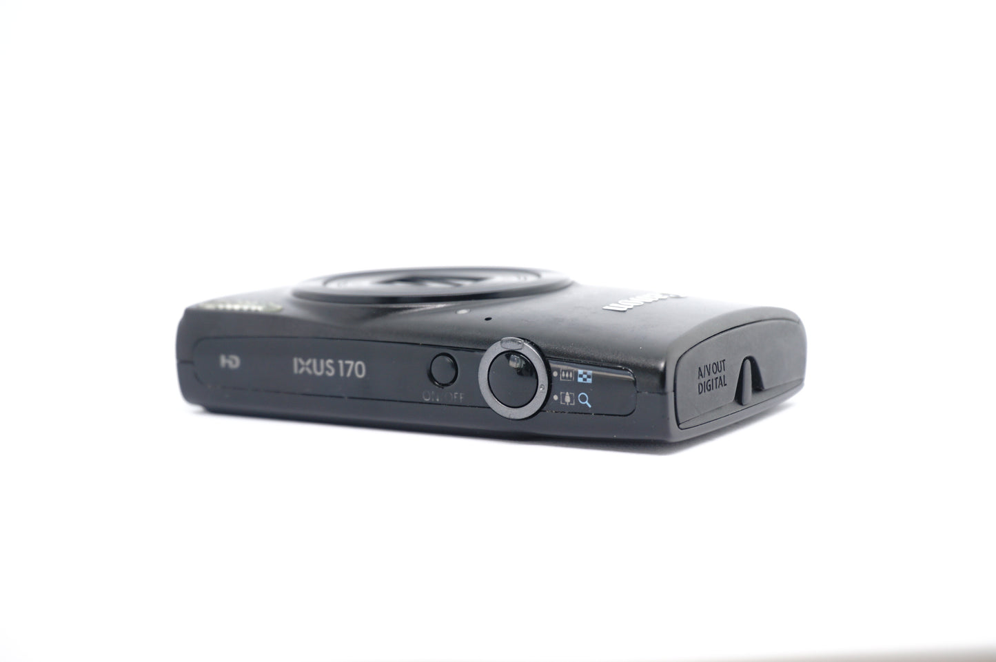 Canon Black 12x Compact Digital Camera top view