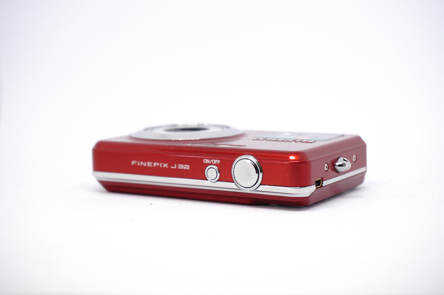Fujifilm Red 12MP Compact Digital Camera top view