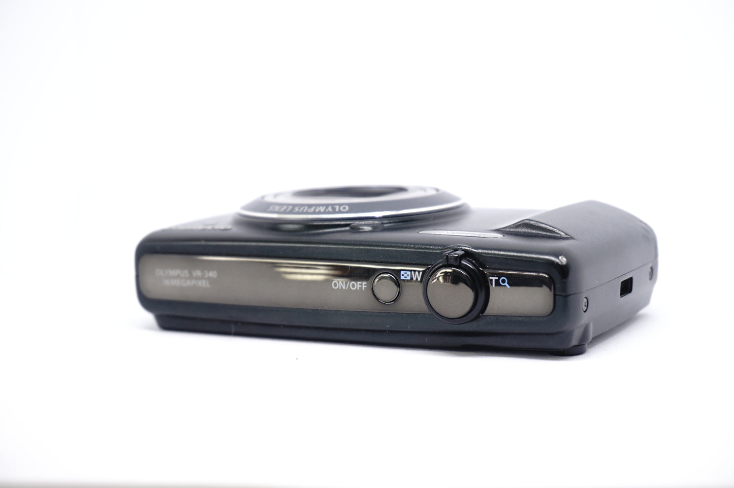 Olympus Black 10x Compact Digital Camera top view