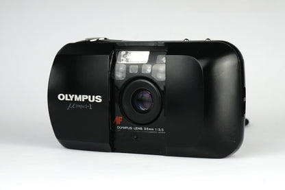 Olympus µ[mju:]-I Quartz Date 35mm Film Camera - SLM