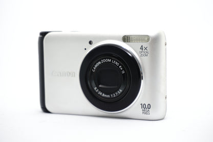 Canon White Black Lens Compact Digital Camera image 1