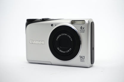 Canon Silver Black Lens 14MP Compact Digital Camera image 1
