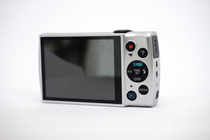 Canon Silver 5X Zoom Compact Digital Camera back view
