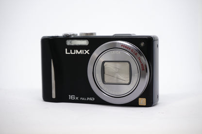 Panasonic Lumix Black 16X Compact Digital Camera front view