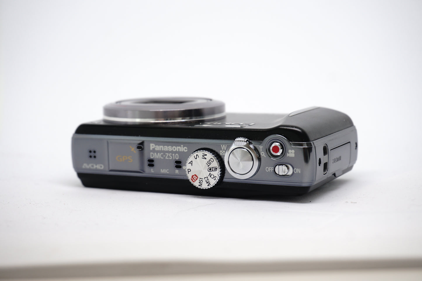 Panasonic Lumix Black 16X Compact Digital Camera top view