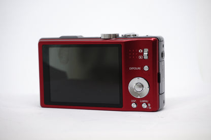Panasonic Lumix Red 16X Compact Digital Camera back view