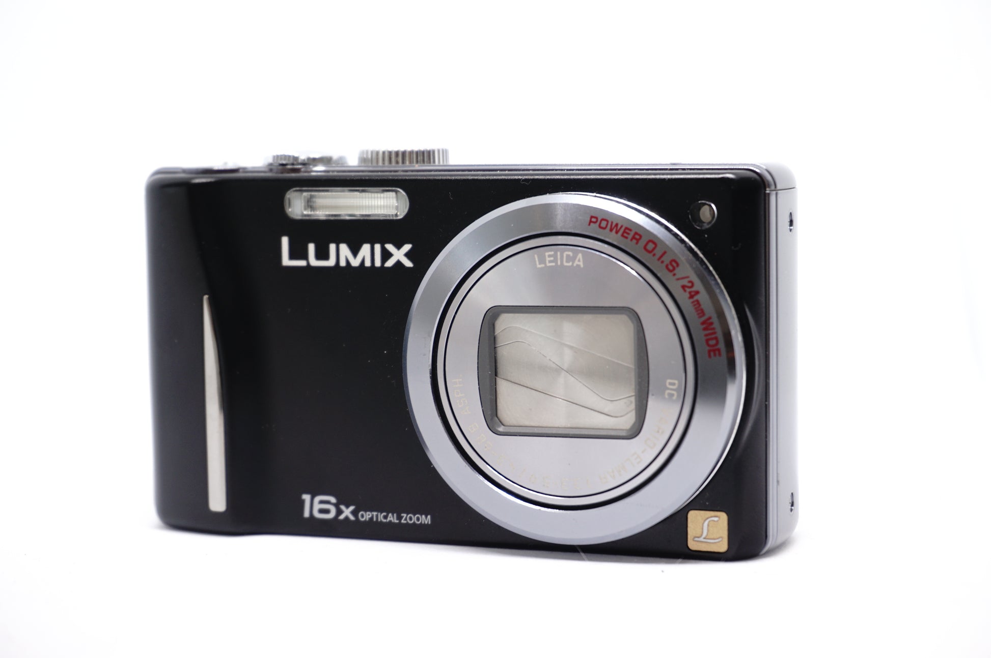 Panasonic Lumix Black 16X 2 Compact Digital Camera front view