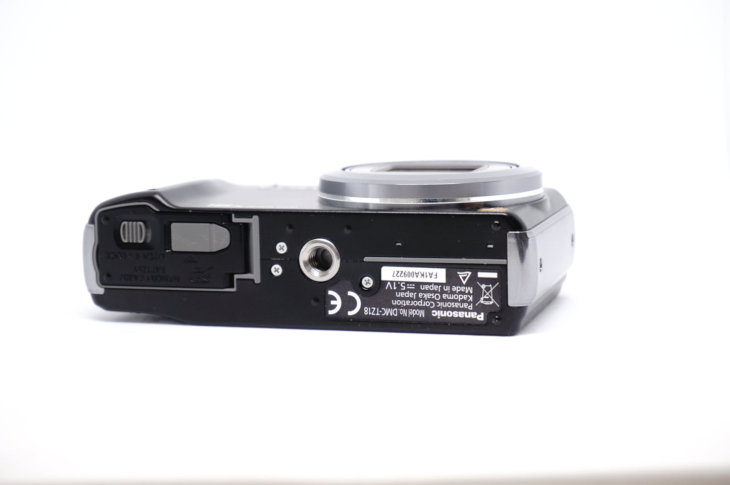 Panasonic Lumix Black 16X 2 Compact Digital Camera underneath view