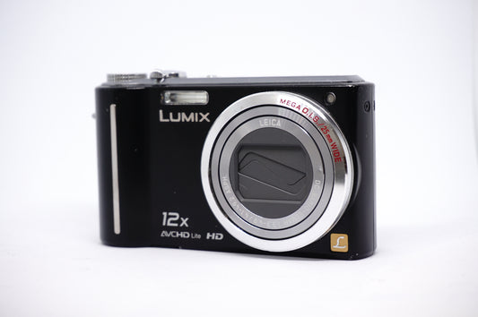 Panasonic Lumix Black 12X Compact Digital Camera front view