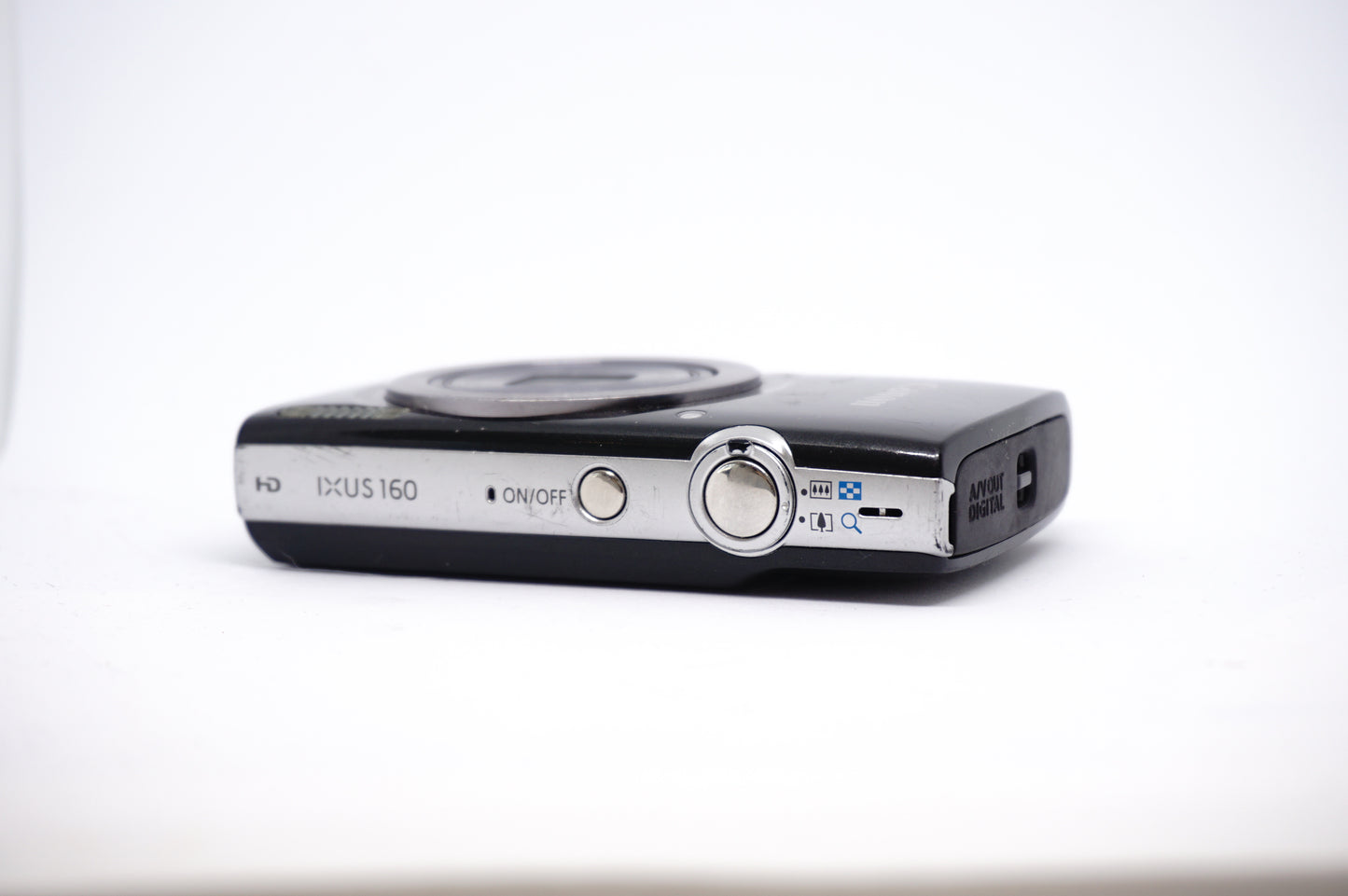 Canon Black 8X Compact Digital Camera top view