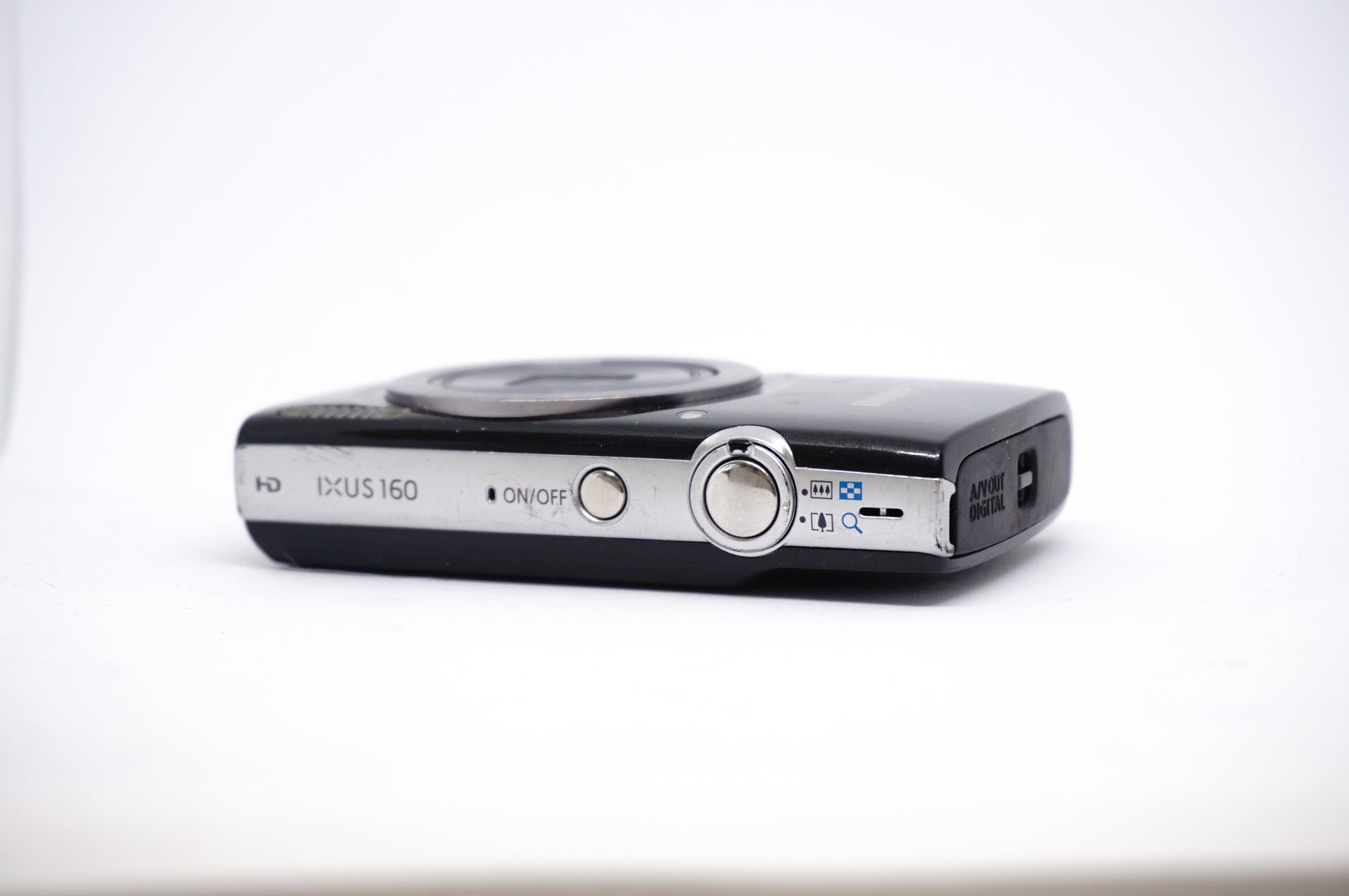 Canon Black 8X Compact Digital Camera top view