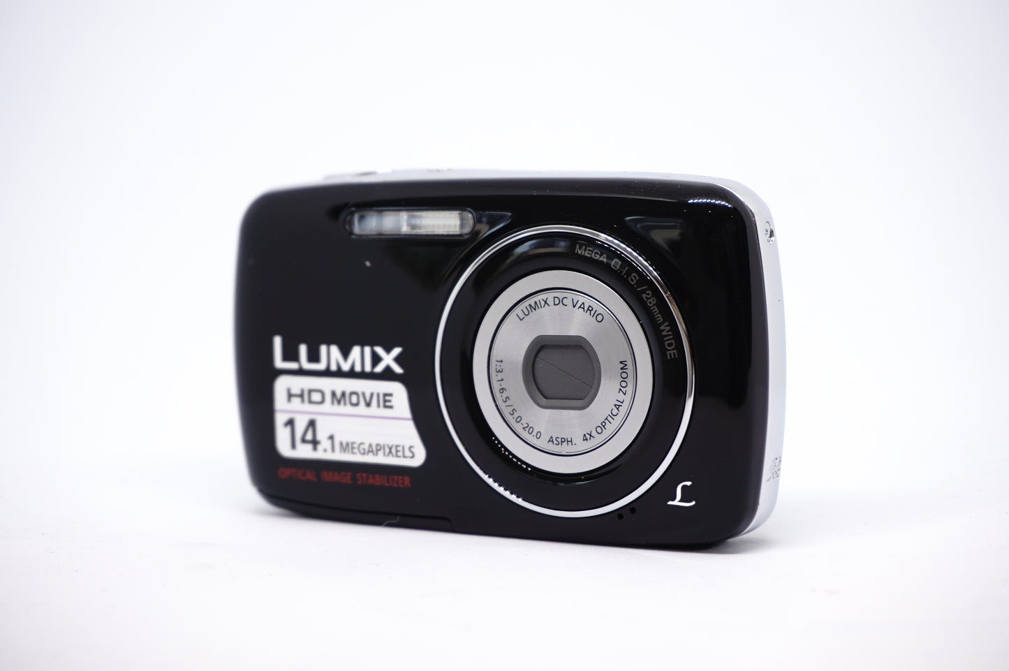 Panasonic Lumix Black 14MP Compact Digital Camera front view