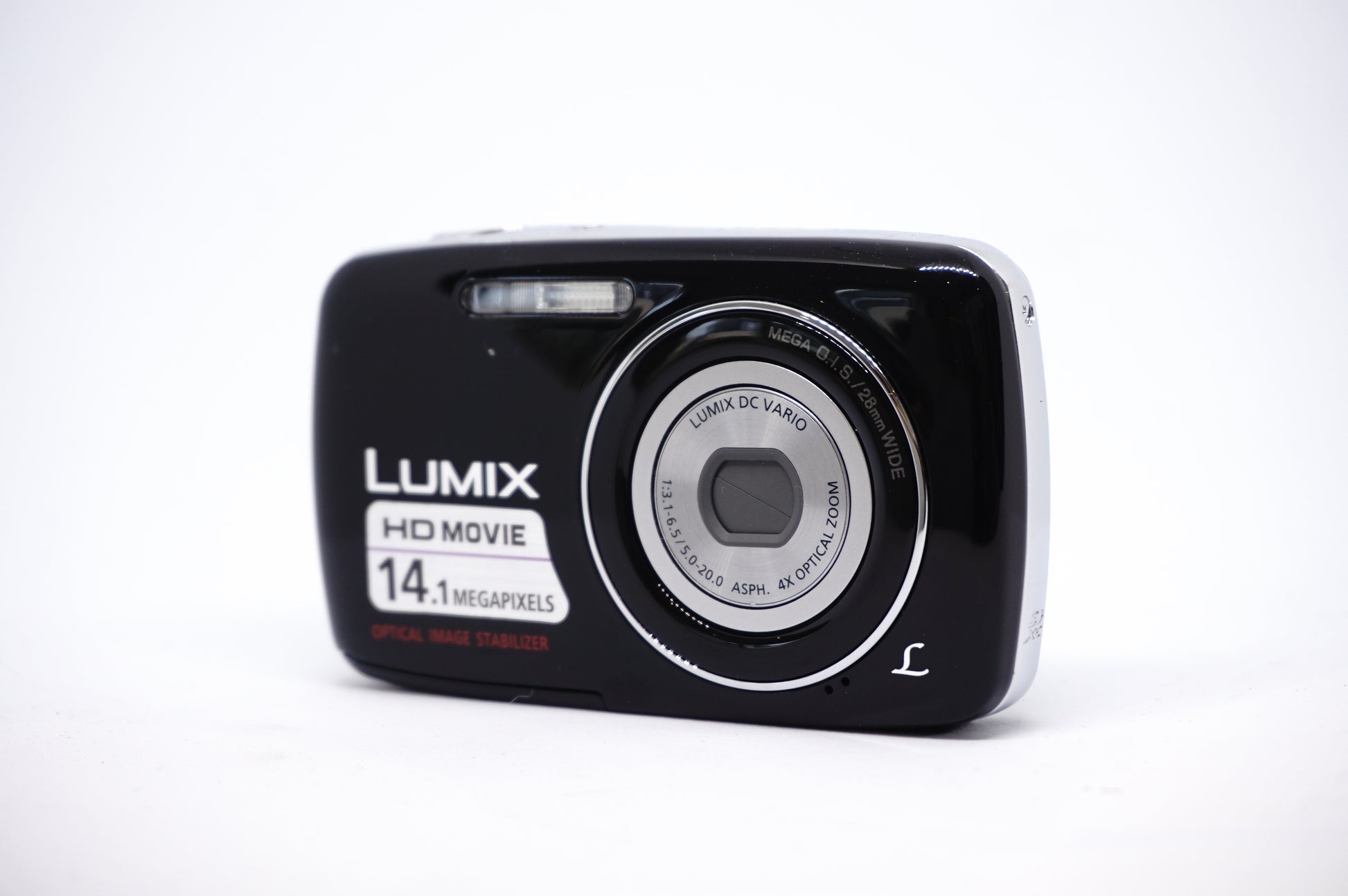 Panasonic Lumix Black 14MP Compact Digital Camera front view