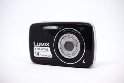 Panasonic Lumix Black 14MP Compact Digital Camera front view