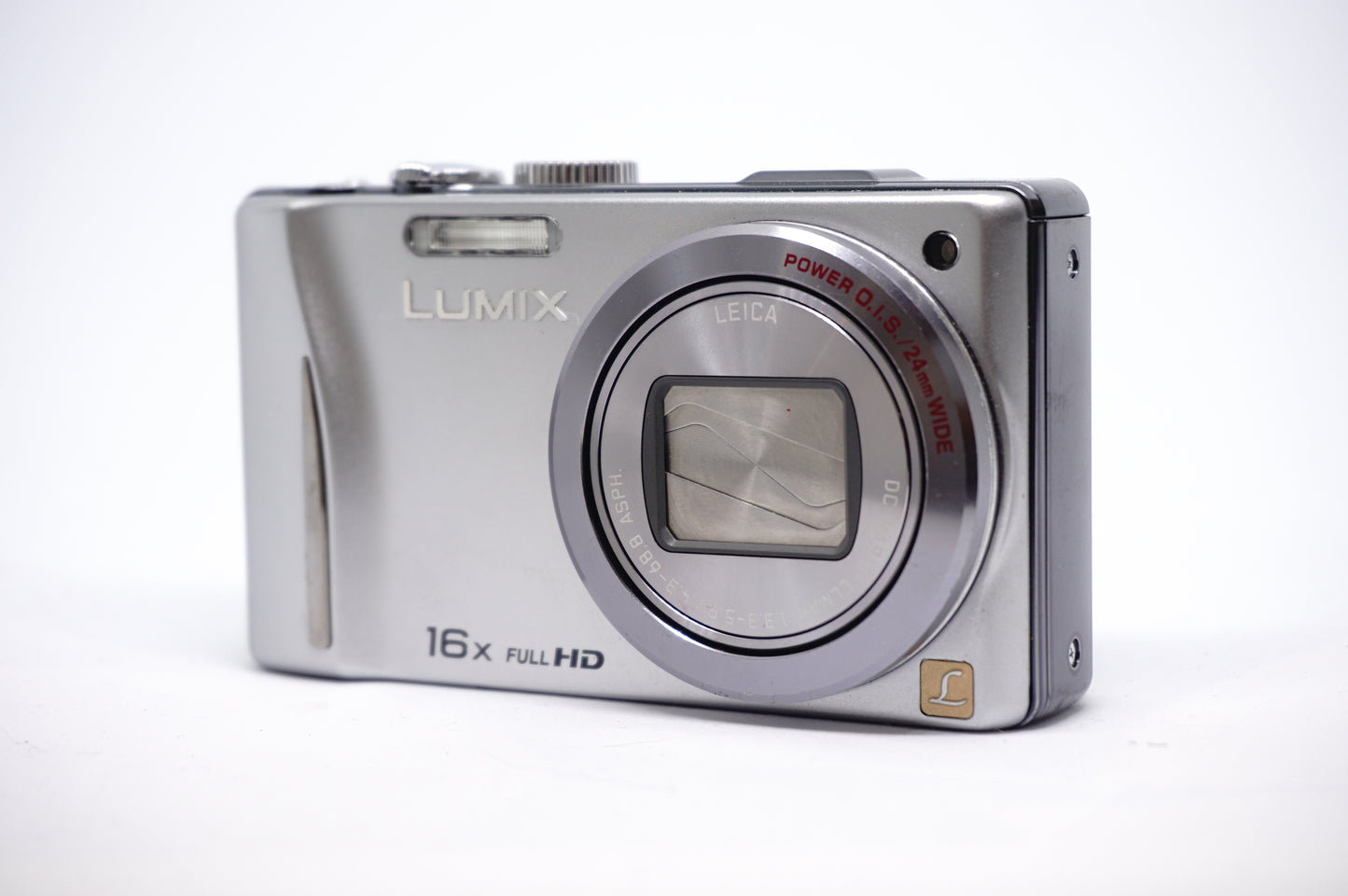 Panasonic Lumix Silver 16X Compact Digital Camera front view