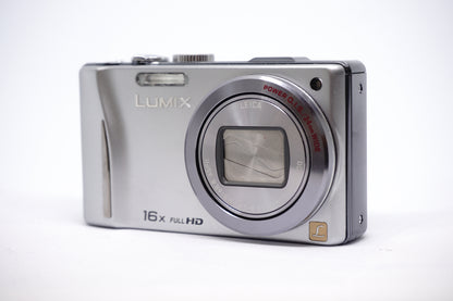 Panasonic Lumix Silver 16X Compact Digital Camera front view