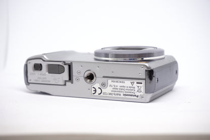 Panasonic Lumix Silver 16X Compact Digital Camera underneath view
