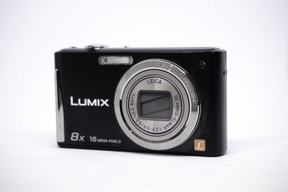 Panasonic Lumix Black 8X Compact Digital Camera front view