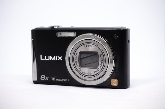 Panasonic Lumix Black 8X Compact Digital Camera front view