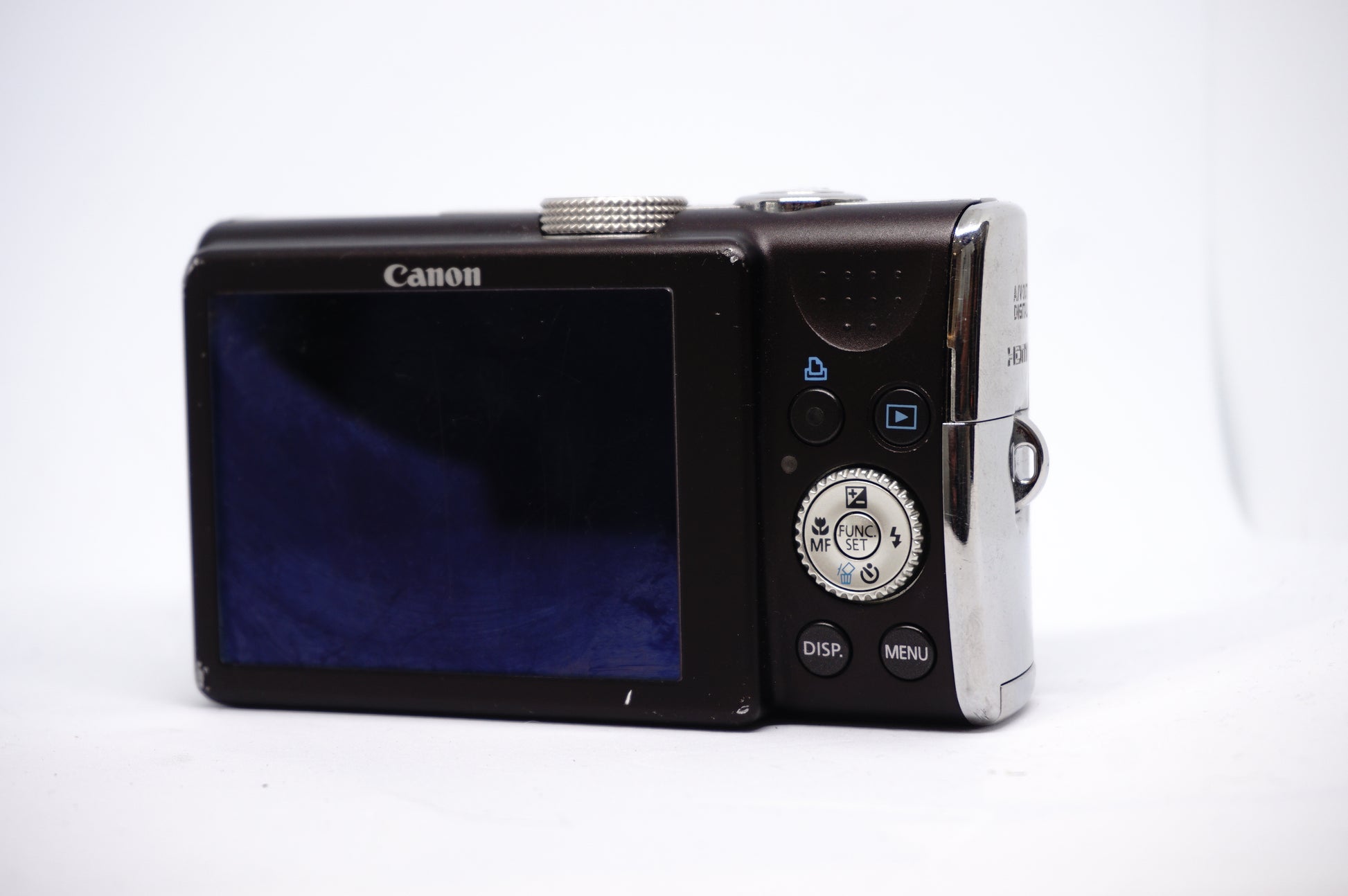 Canon Black Zoom 12X Compact Digital Camera back view