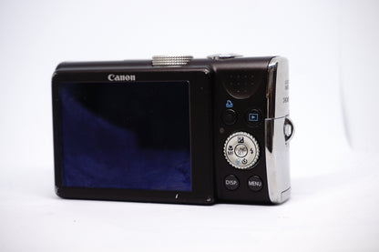 Canon Black Zoom 12X Compact Digital Camera back view