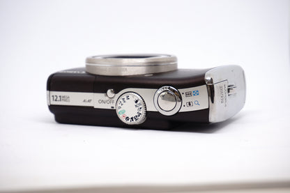 Canon Black Zoom 12X Compact Digital Camera top view