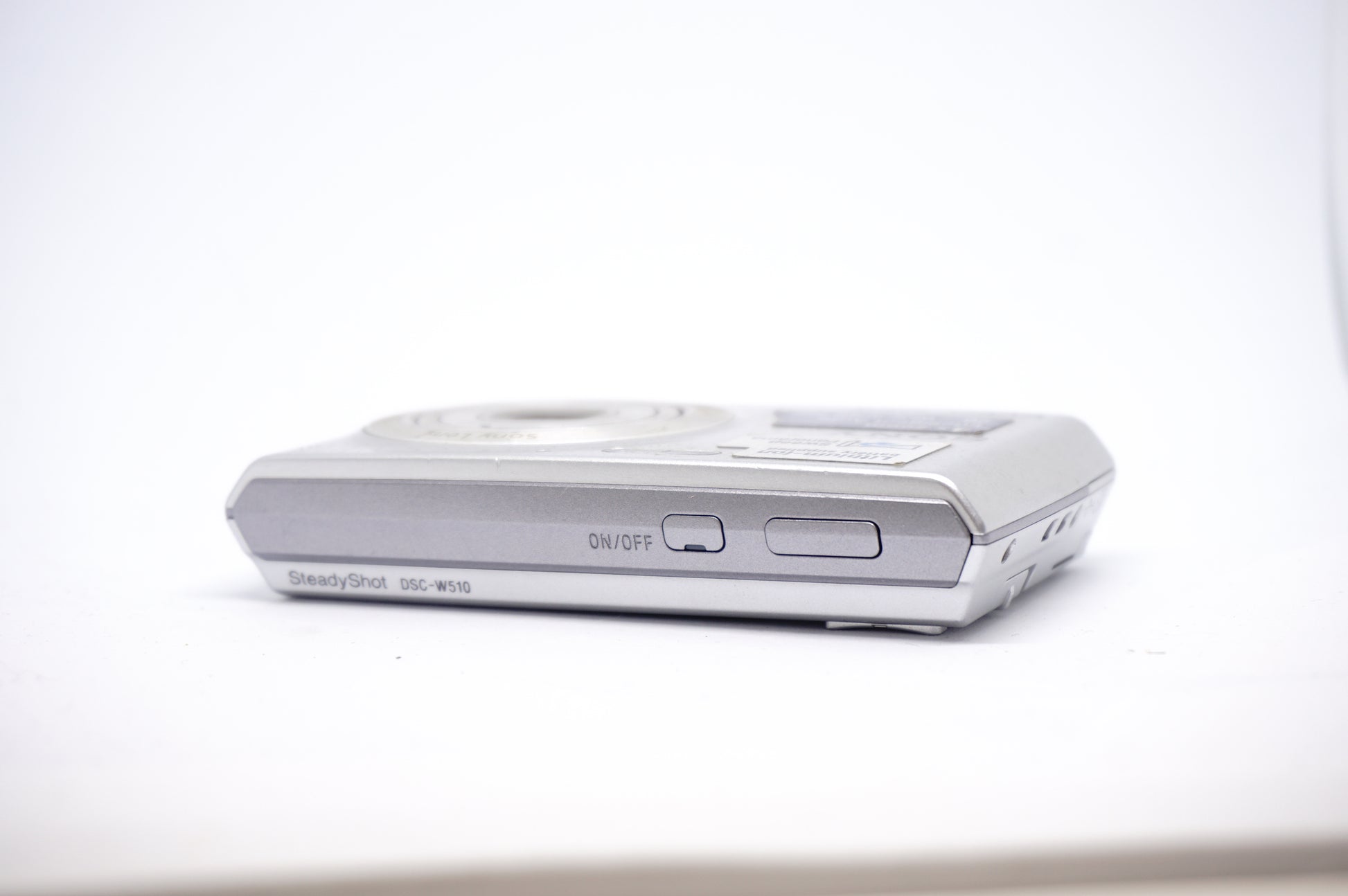 Sony Silver Compact Digital Camera top view