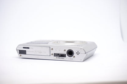 Sony Silver Compact Digital Camera underneath view