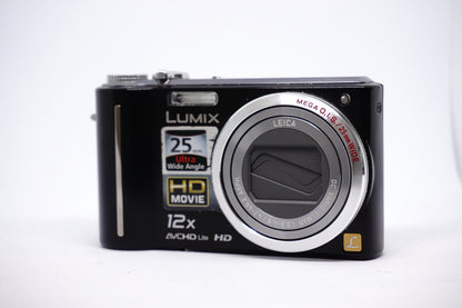 Panasonic Lumix Black 12X 2 Compact Digital Camera front view