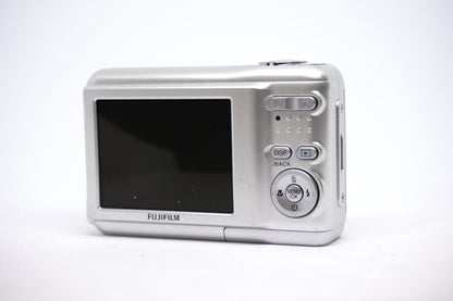 Fujifilm Silver Compact Digital Camera back view