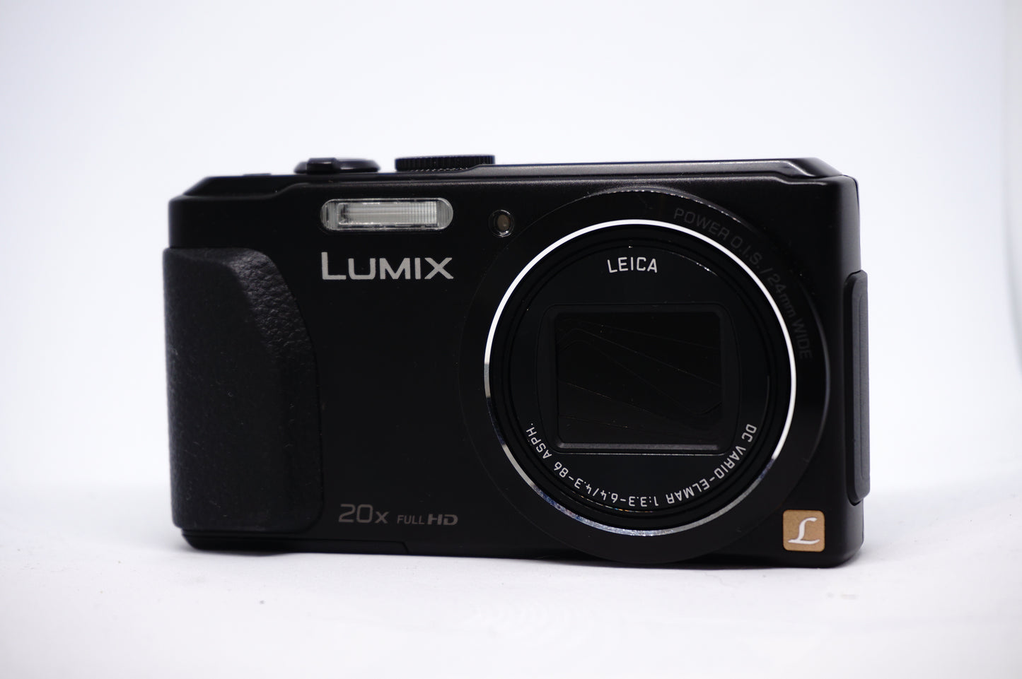 Panasonic Lumix Black 20X Compact Digital Camera front view