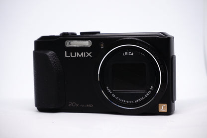 Panasonic Lumix Black 20X Compact Digital Camera front view