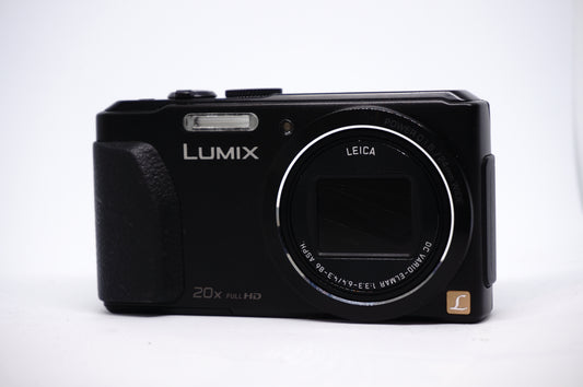 Panasonic Lumix Black 20X Compact Digital Camera front view
