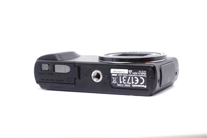 Panasonic Lumix Black 20X Compact Digital Camera underneath view