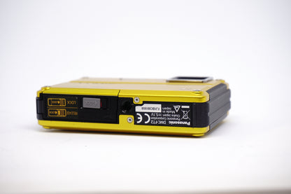 Panasonic Lumix Yellow Rugged Compact Digital Camera underneath view