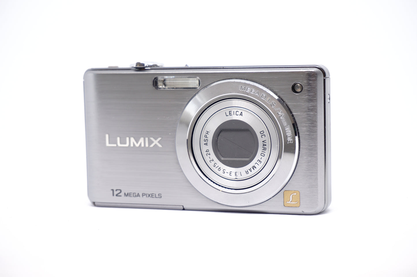 Panasonic Lumix Silver 12X Compact Digital Camera front view