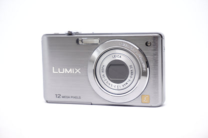 Panasonic Lumix Silver 12X Compact Digital Camera front view