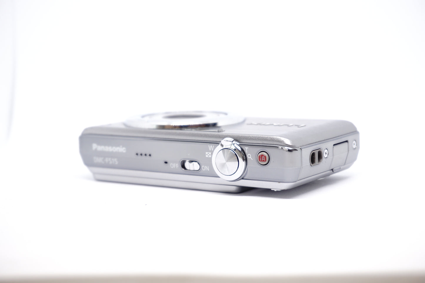 Panasonic Lumix Silver 12X Compact Digital Camera top view