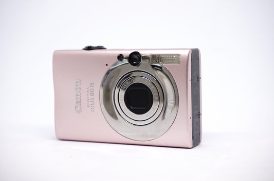 Canon Pink Compact Digital Camera front view