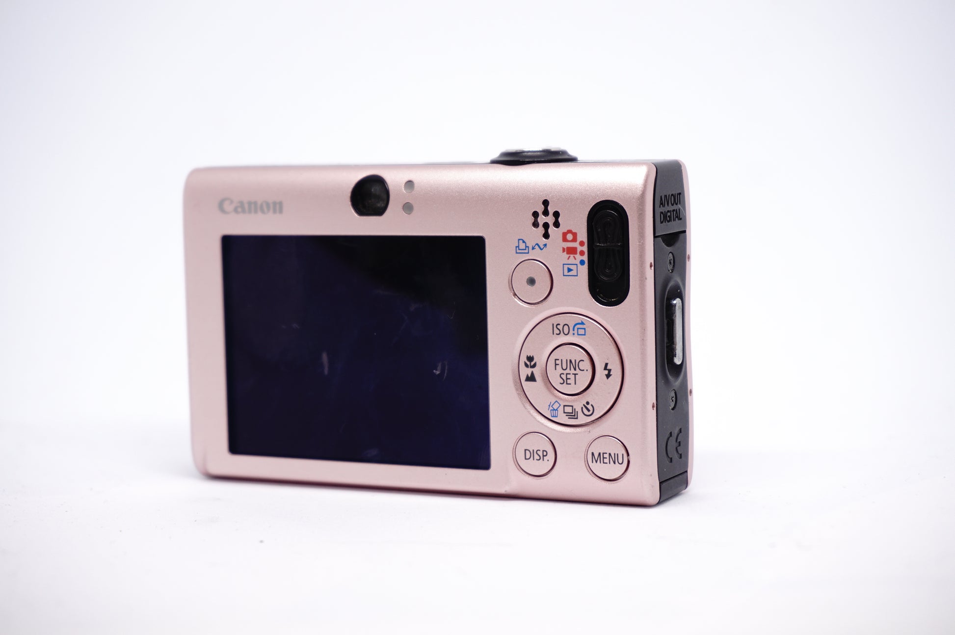 Canon Pink Compact Digital Camera back view