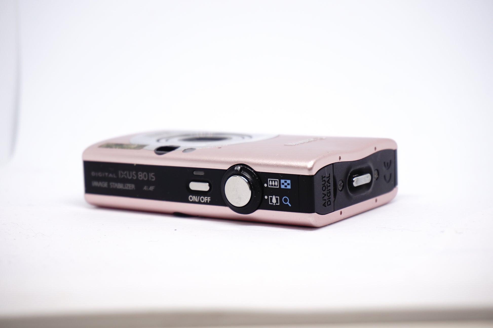 Canon Pink Compact Digital Camera top view