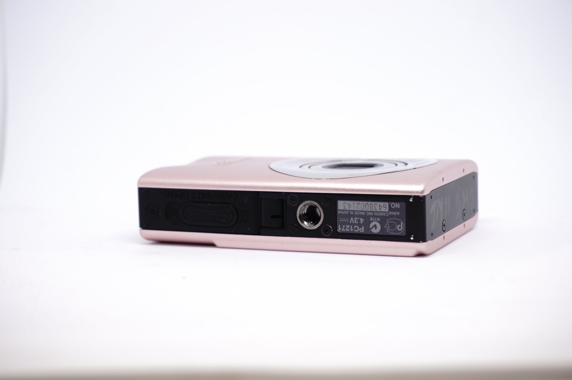 Canon Pink Compact Digital Camera underneath view