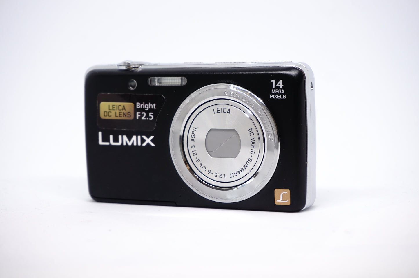 Panasonic Lumix Black 14MP 2 Compact Digital Camera front view