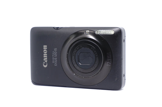 Canon IXUS 120 IS Black Digital Camera front view