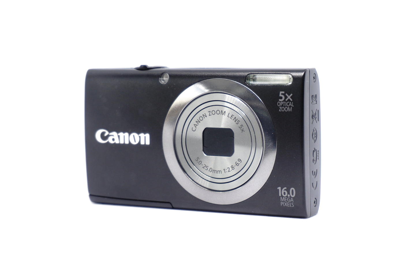 Canon Black 5X Zoom 16MP Compact Digital Camera front view