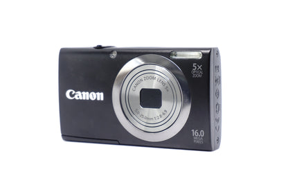 Canon Black 5X Zoom 16MP Compact Digital Camera front view
