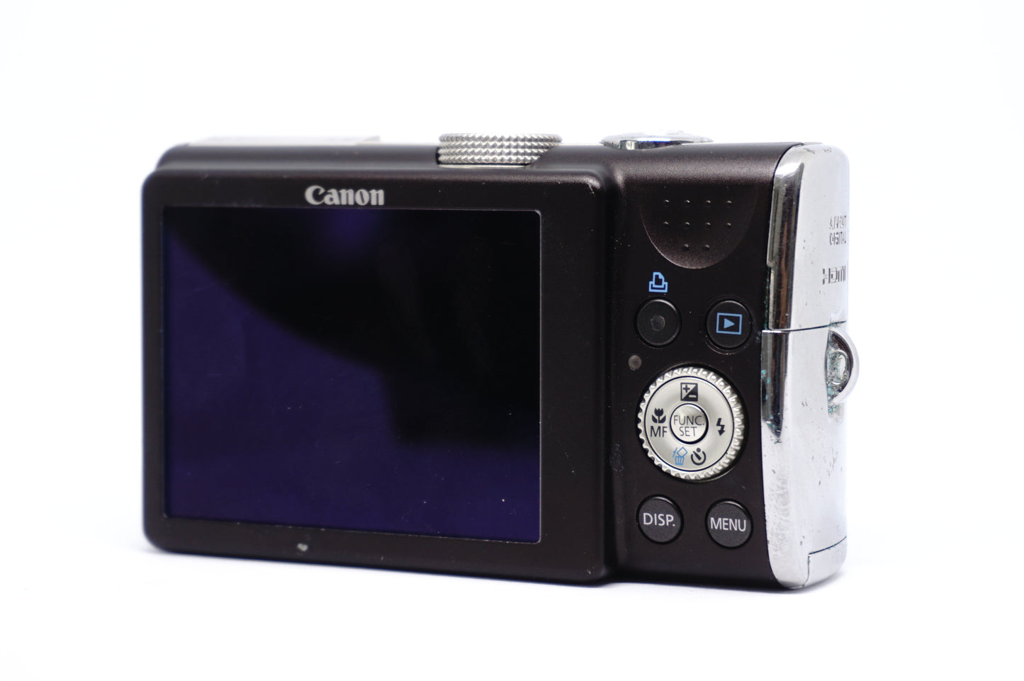 Canon Powershot SX200 IS Black Digital Camera back view